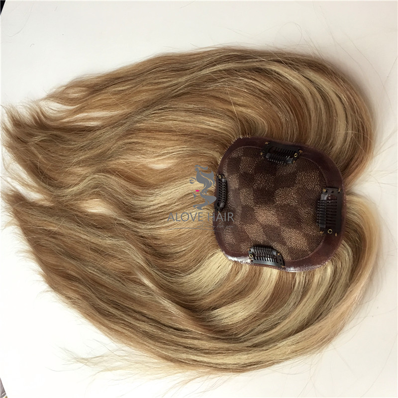 Piano Blend Color Long Hair Replacement System for Women